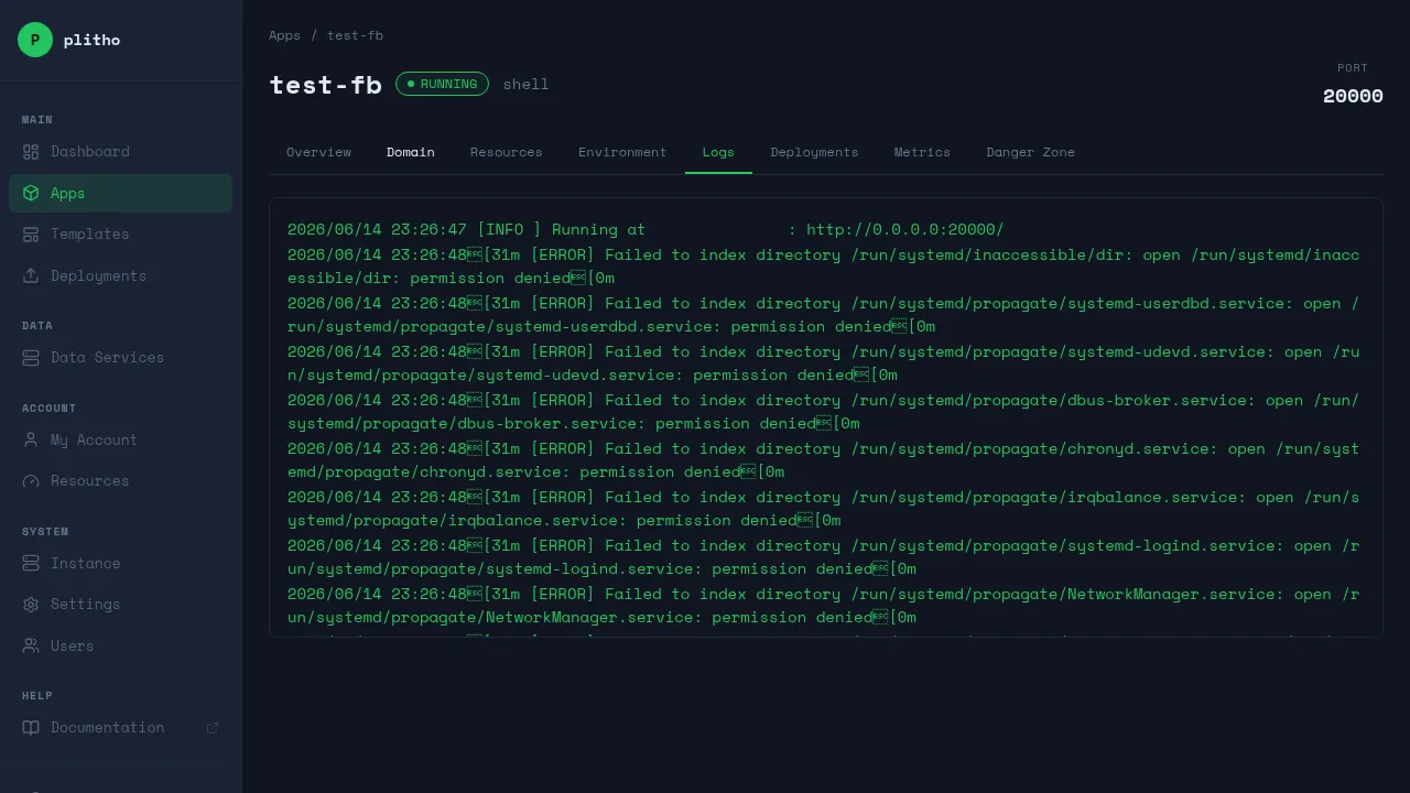 App logs