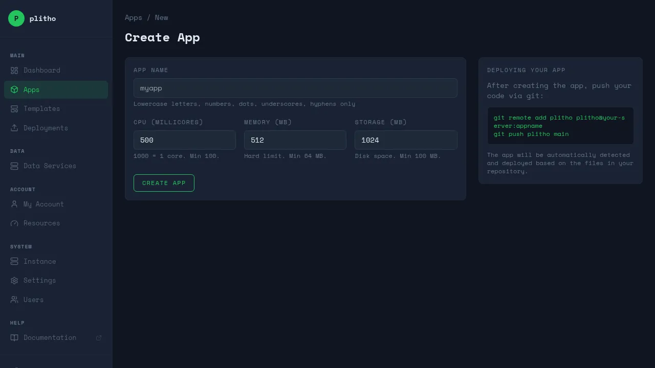 Create app